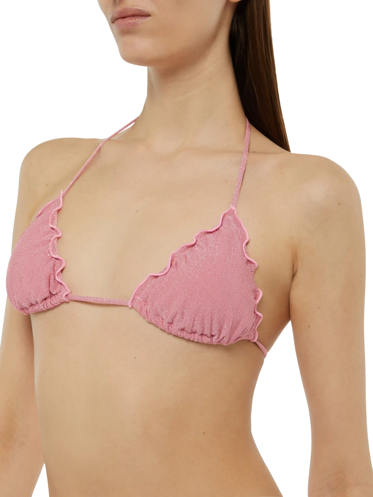 Sagittarius pink lurex classic triangle top