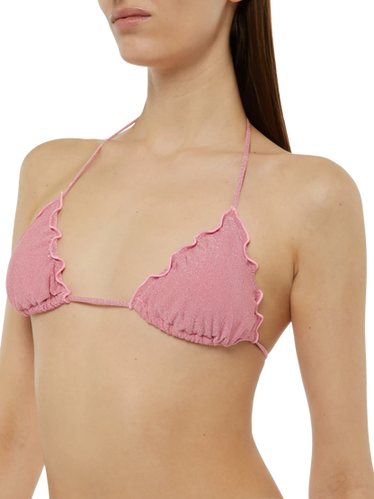 Sagittarius pink lurex classic triangle top