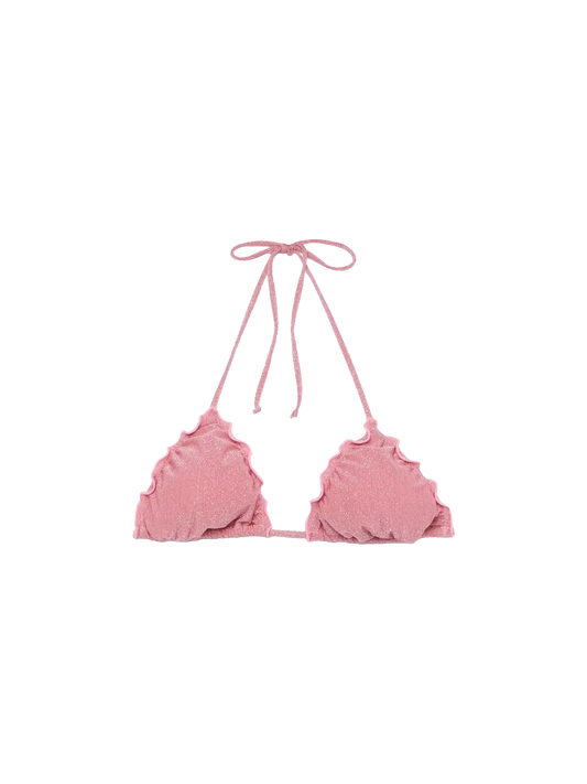 Sagittarius pink lurex classic triangle top