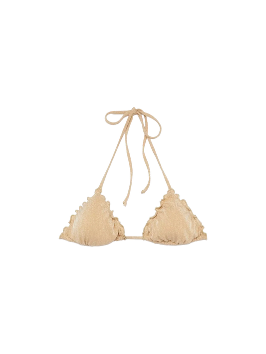 Sagittarius beige lurex classic triangle top