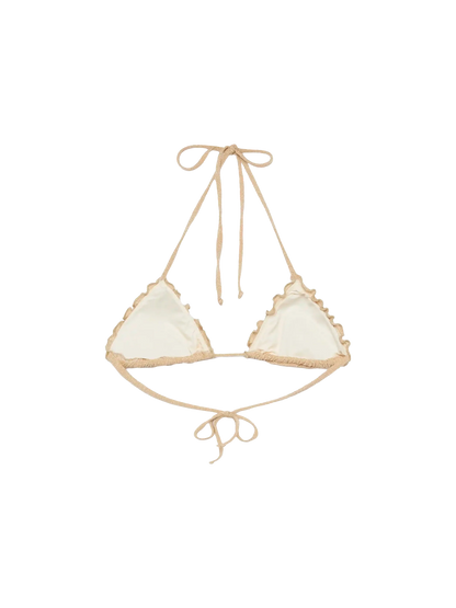 Sagittarius beige lurex classic triangle top