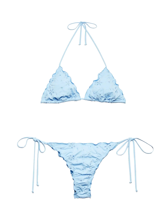 Sangallo light blue classic triangle bikini Sagittarius Miami