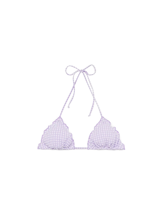 Sagittarius seersucker classic triangle top with gingham print