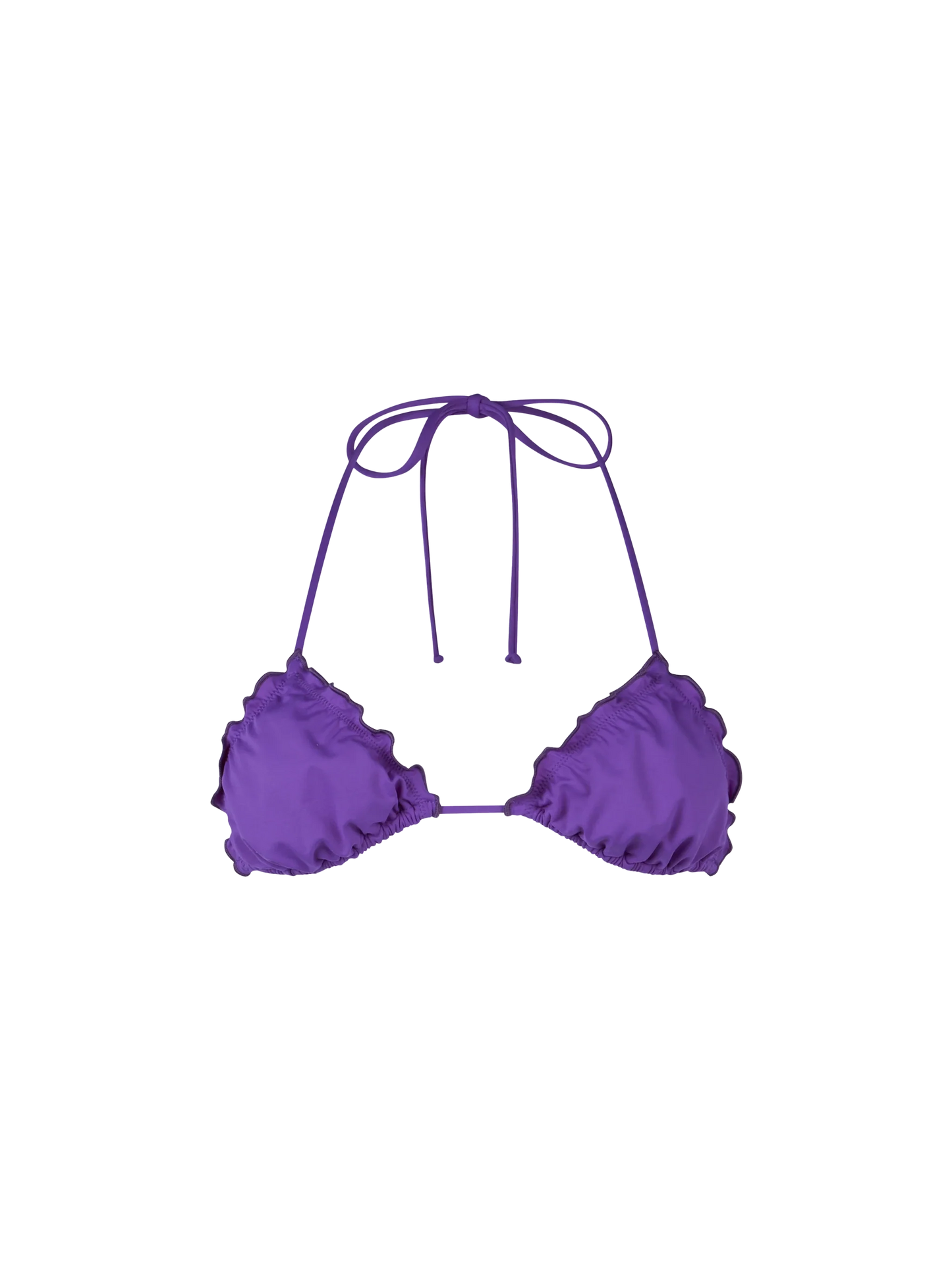 Woman purple triangle beach top Sagittarius