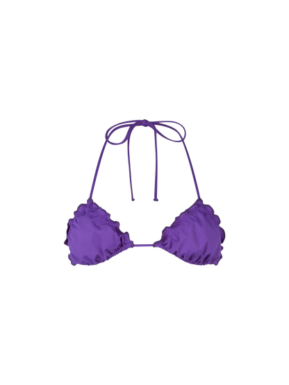 Woman purple triangle beach top Sagittarius