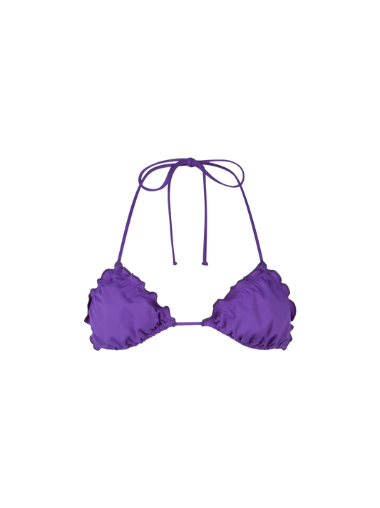 Woman purple triangle beach top Sagittarius