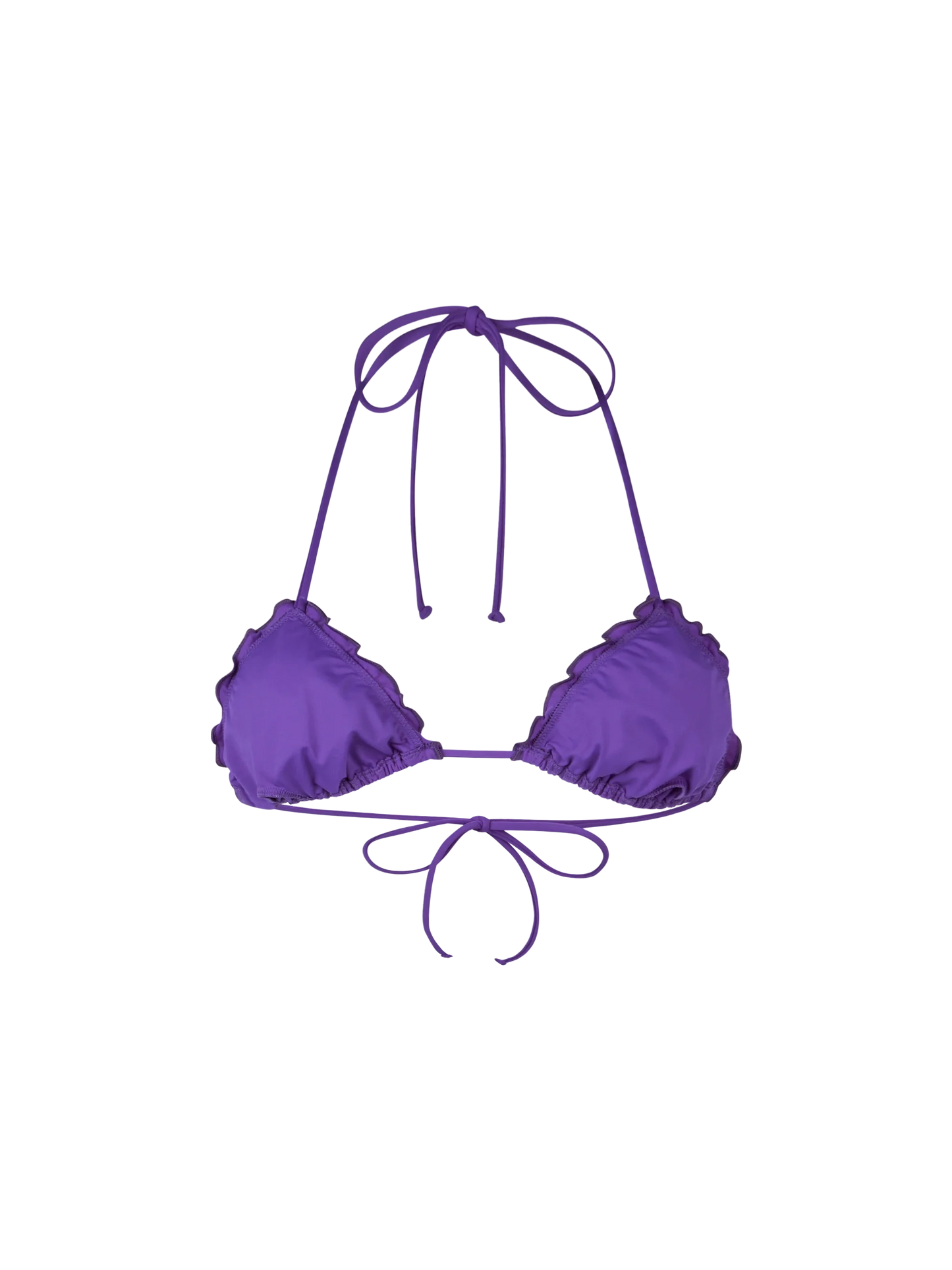 Woman purple triangle beach top Sagittarius