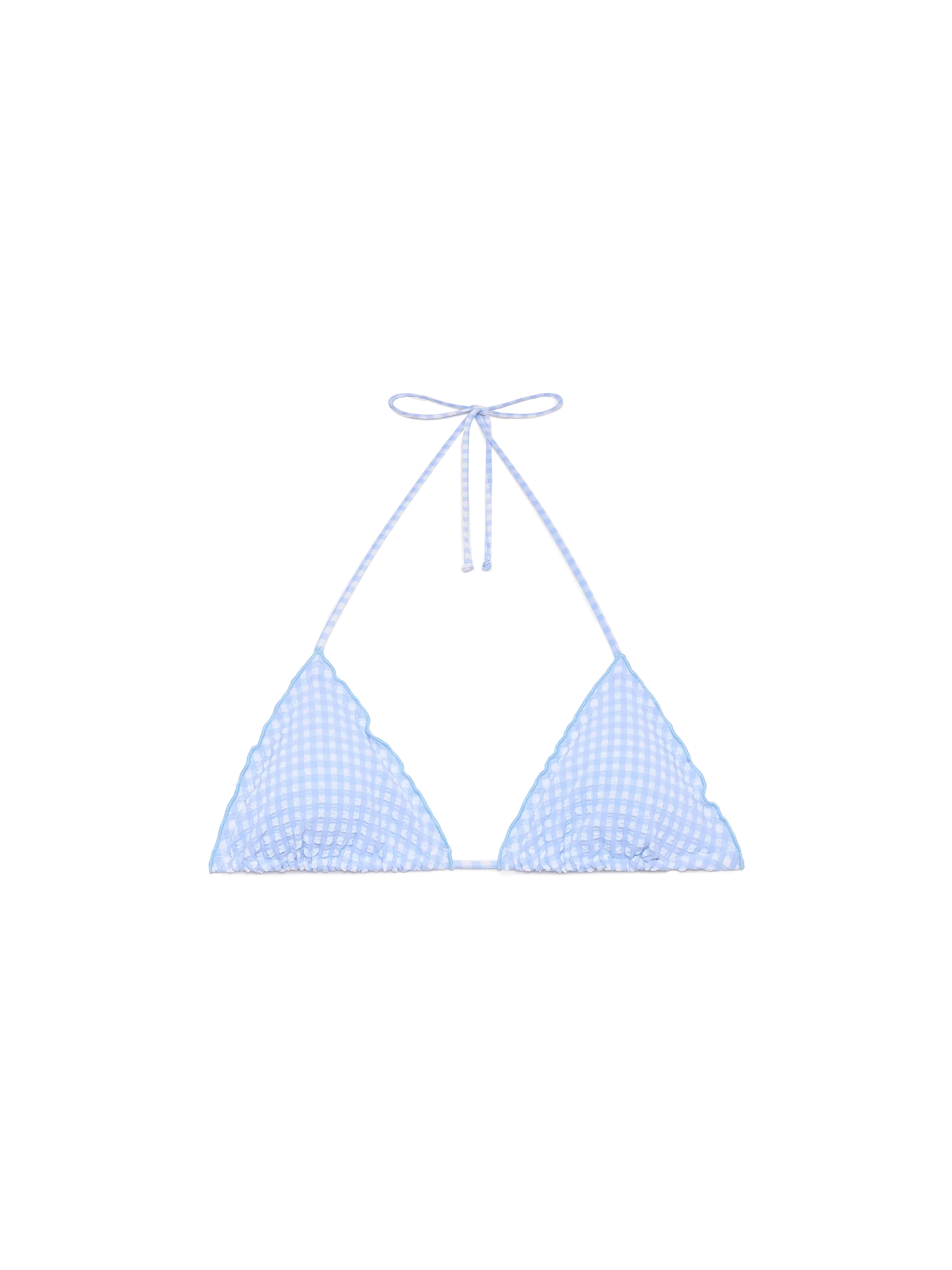 Sagittarius seersucker classic triangle top with gingham print