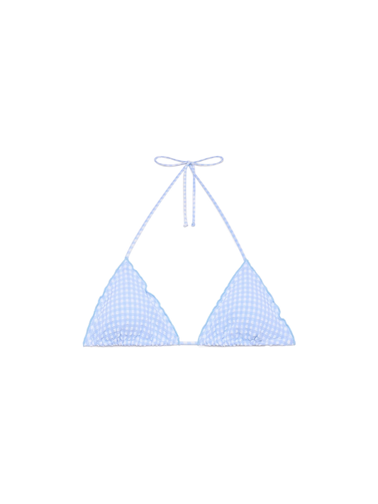 Sagittarius seersucker classic triangle top with gingham print