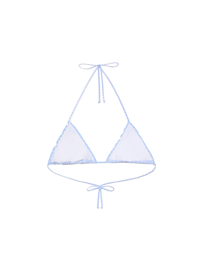 Sagittarius seersucker classic triangle top with gingham print