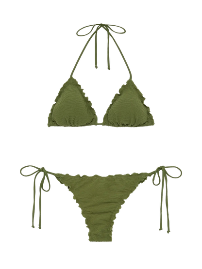 Zebra embossed classic triangle bikini Sagittarius Miami
