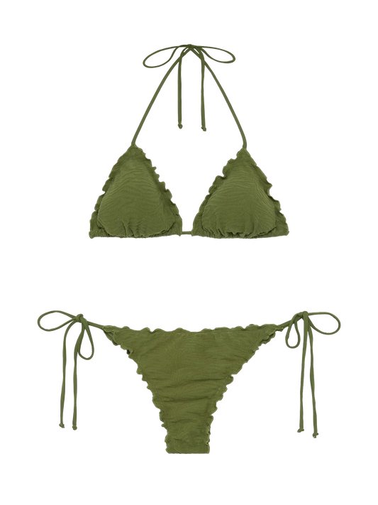 Zebra embossed classic triangle bikini Sagittarius Miami