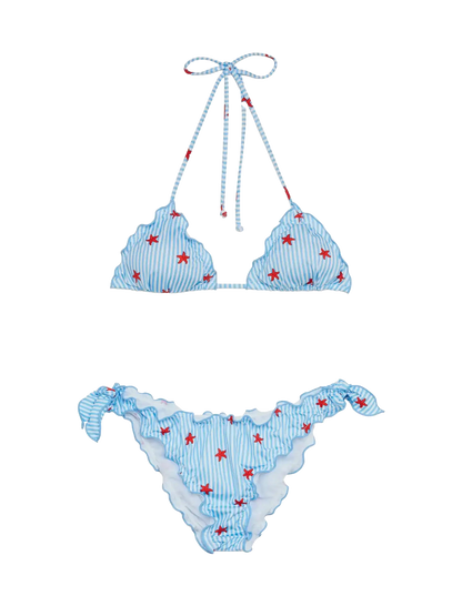 Sarius triangle classic bikini with starfish print