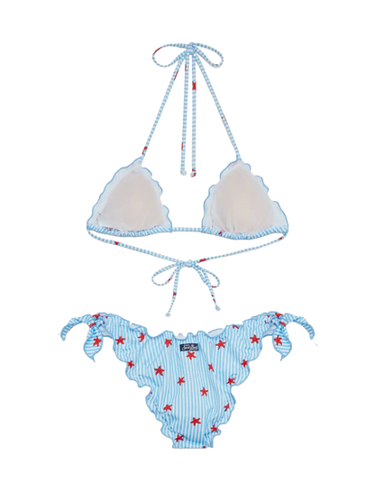 Sarius triangle classic bikini with starfish print