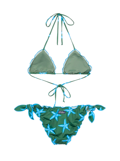 Sarius triangle classic bikini with starfish print