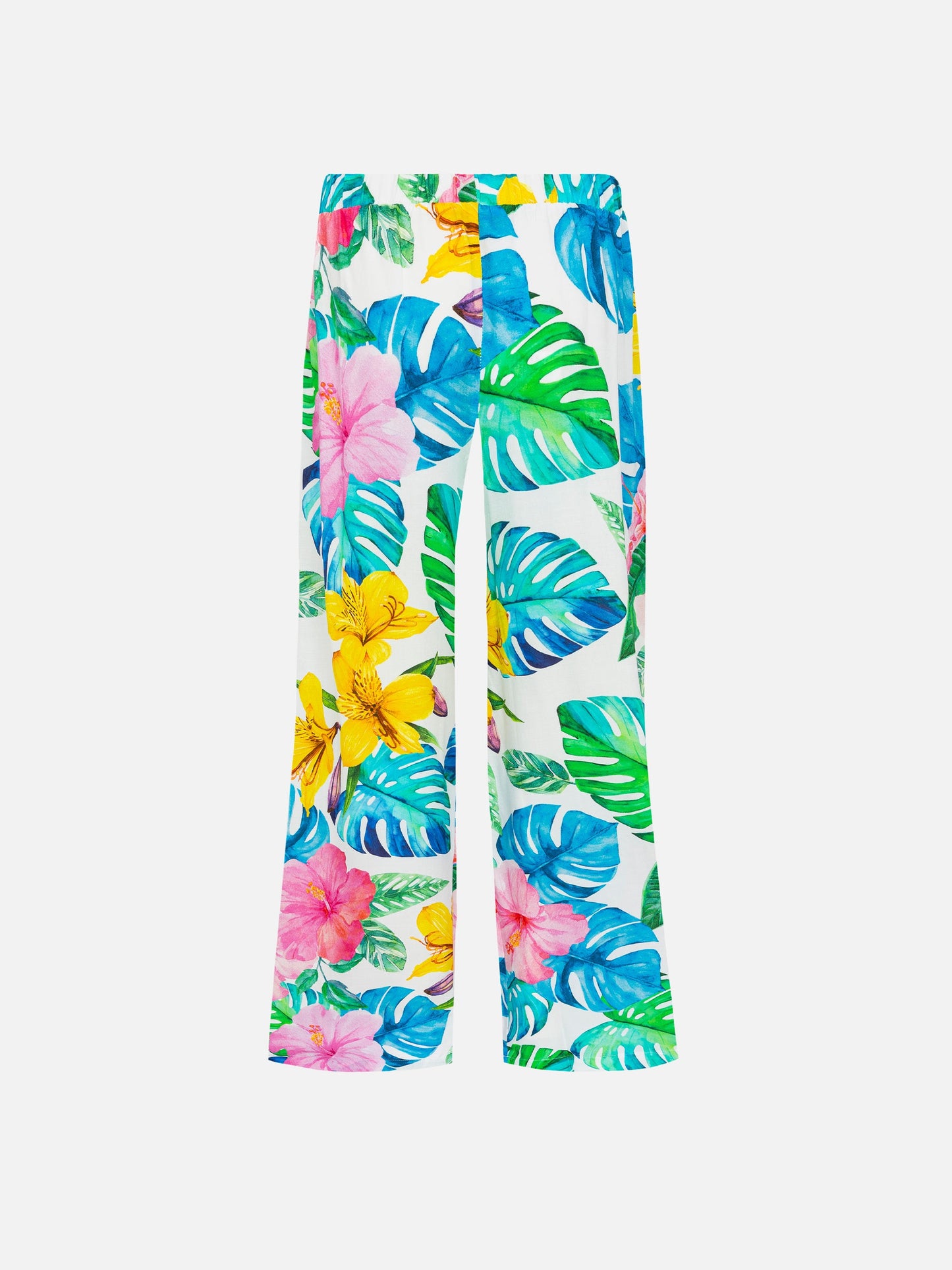 Palazzo pants Sasha with tropical print