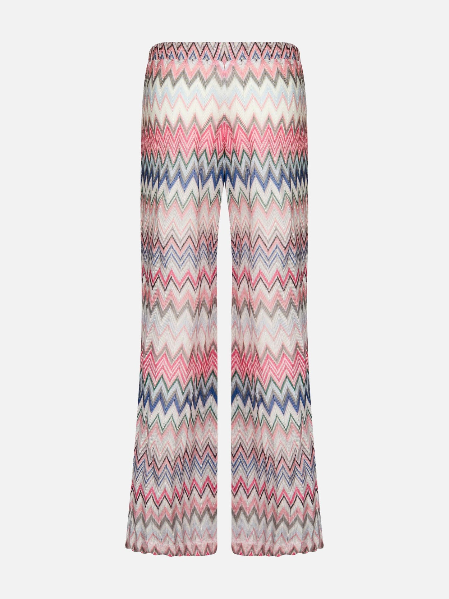 Multicolor pink knitted palazzo pants