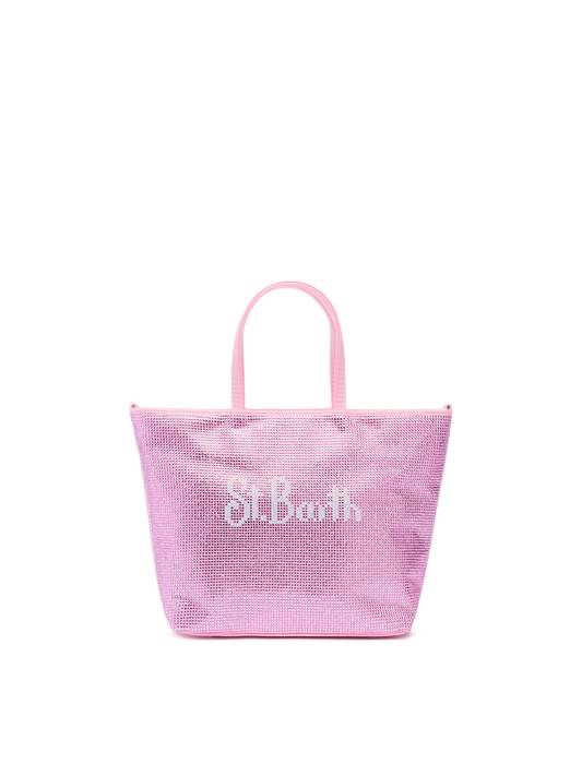 Strass Mini Bag with pink rhinestones