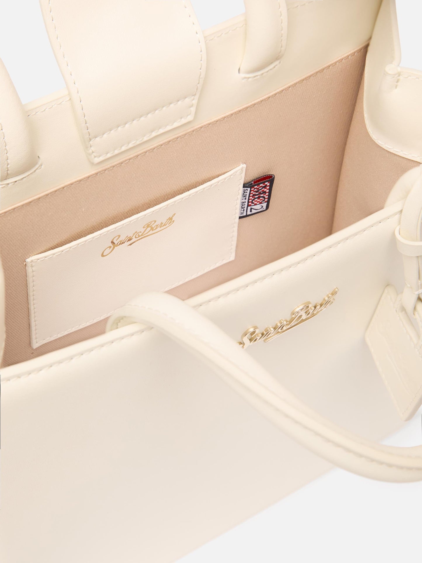 Shop Bag Midi in pelle bianco avorio