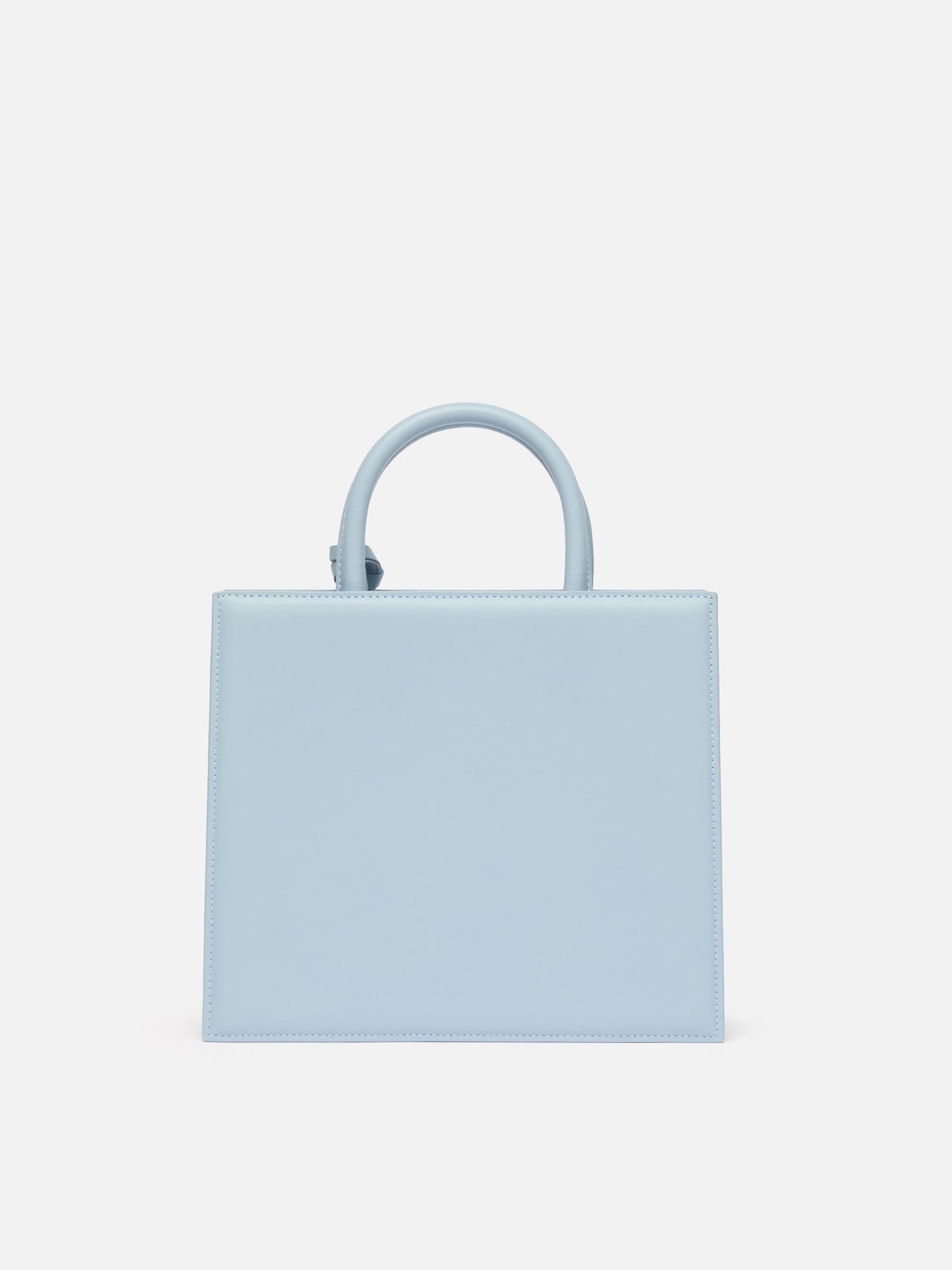 Shop Bag Midi in pelle azzurro chiaro