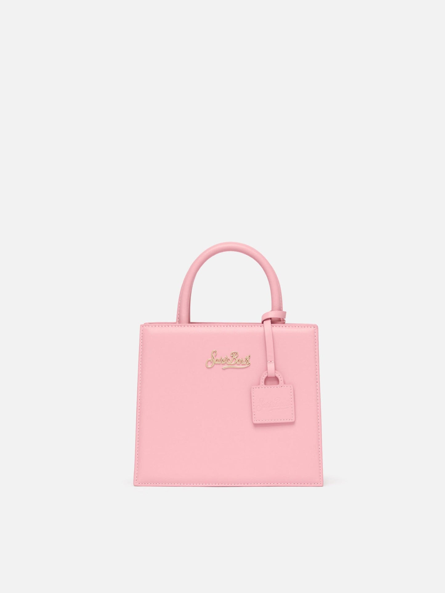 Shop Bag Mini in pelle rosa pastello