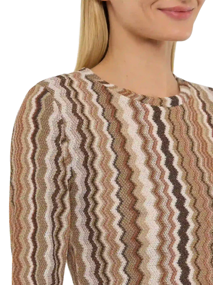 Siviglia raschel knit cropped t-shirt