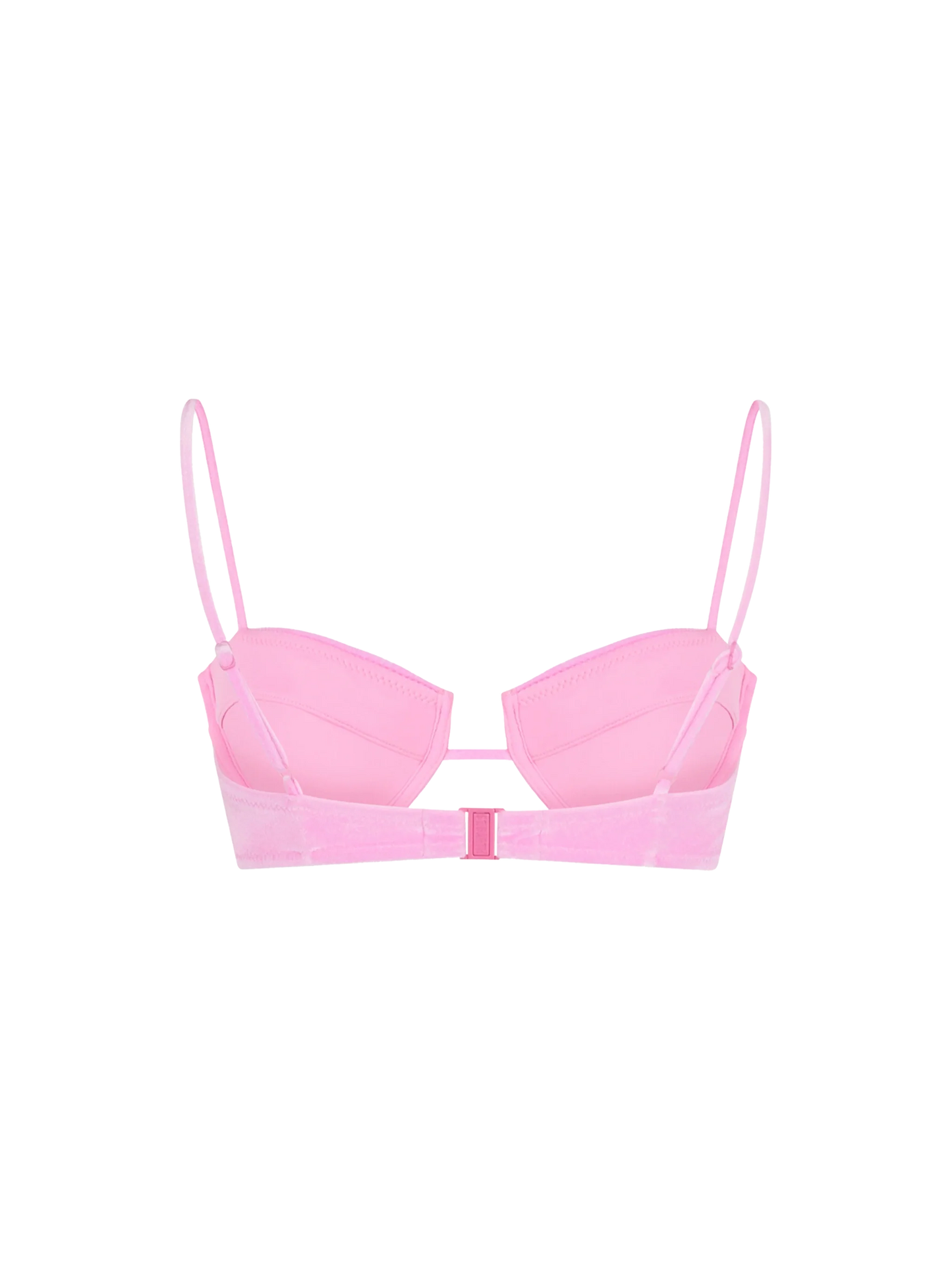 Pink chenille Salina underwired bralette top