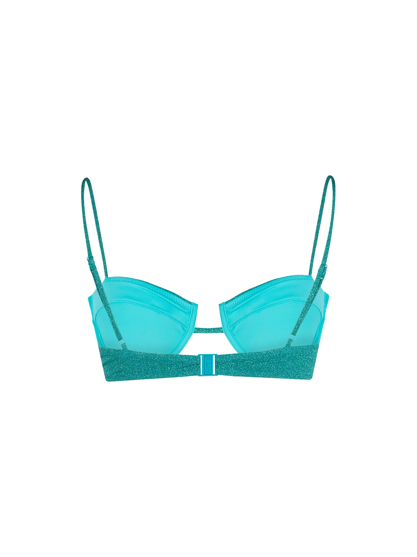 Teal lurex Salina underwired bralette top