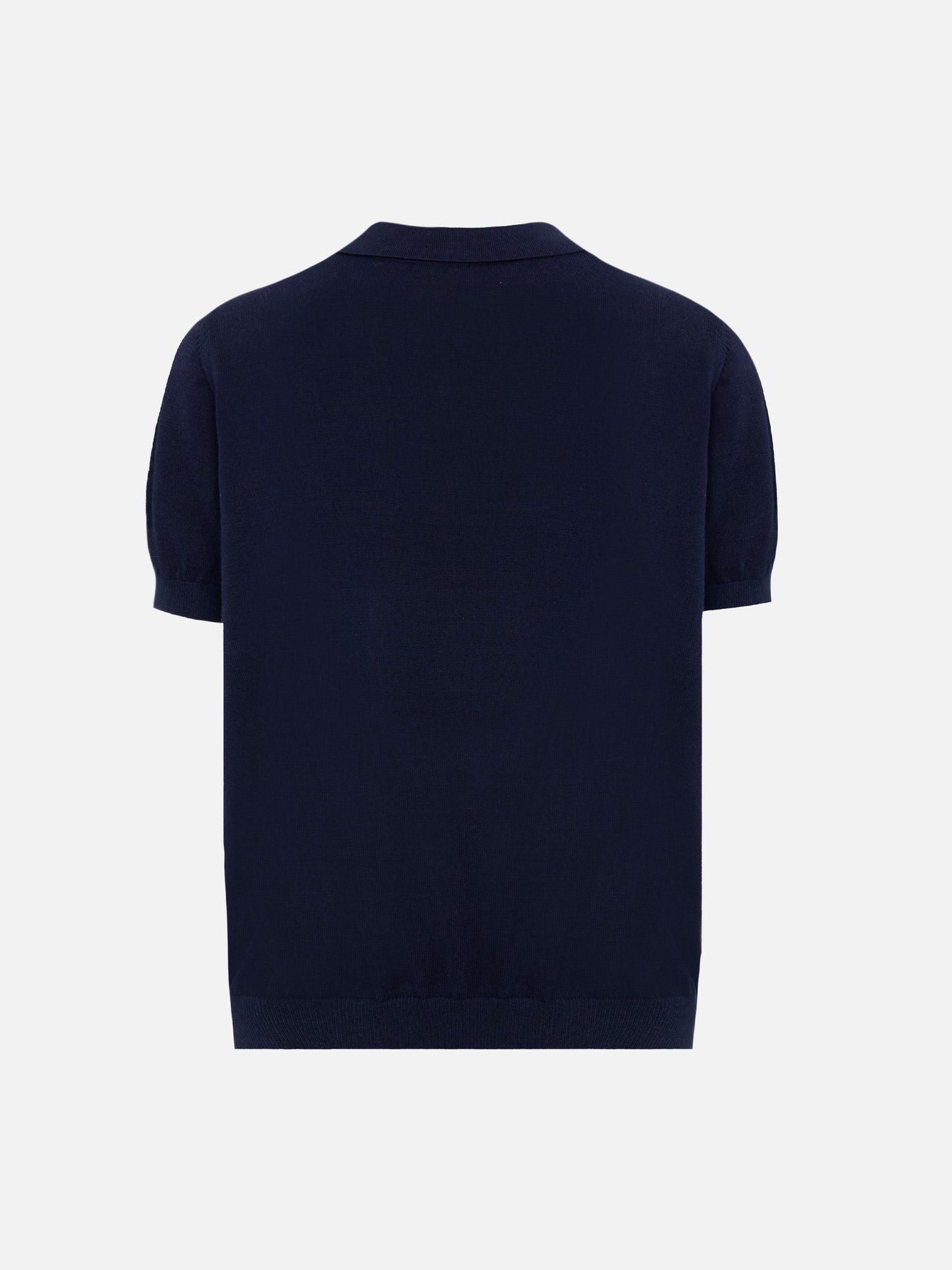 Sloan Jr white knitted polo shirt