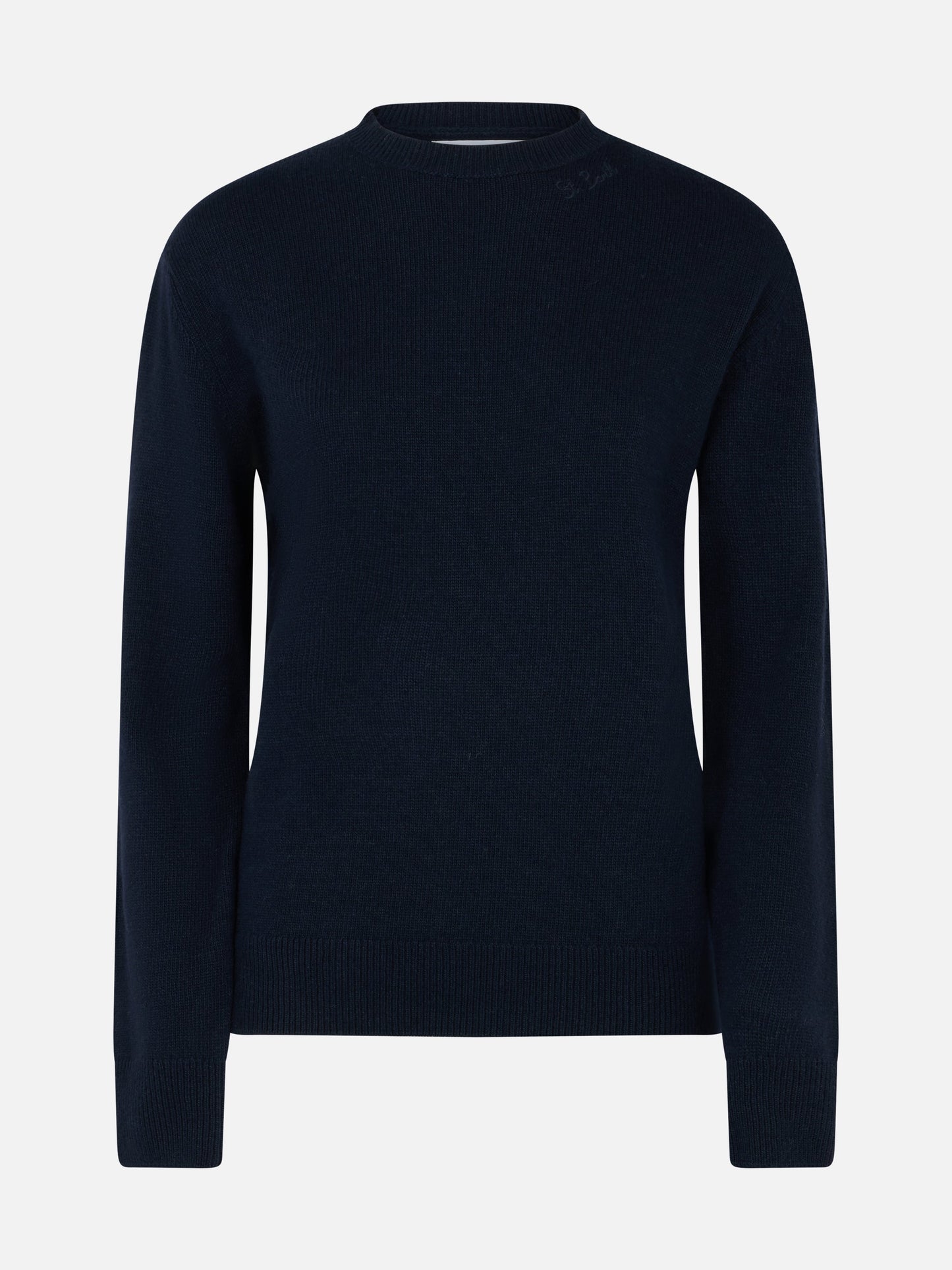 Woman navy blue cashmere blend sweater Sorbonne