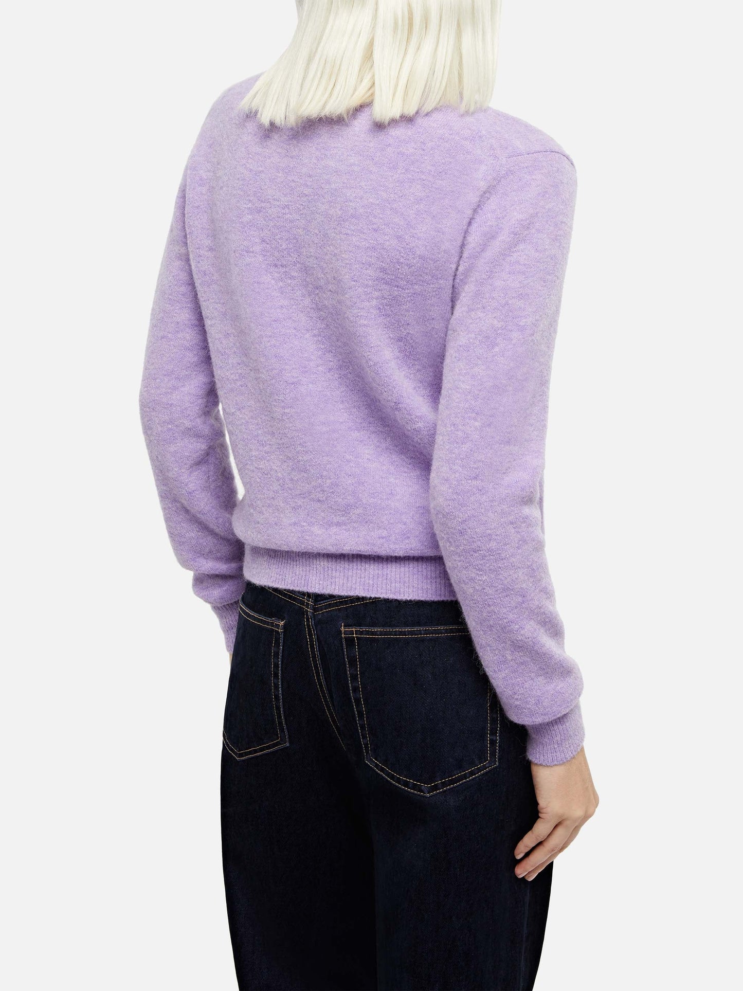 Woman stretch alpaca lilac sweater Sorbonne
