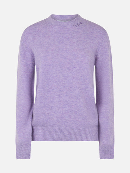 Woman stretch alpaca lilac sweater Sorbonne