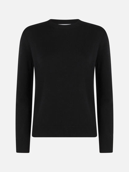Woman black pure cashmere sweater Sorbonne
