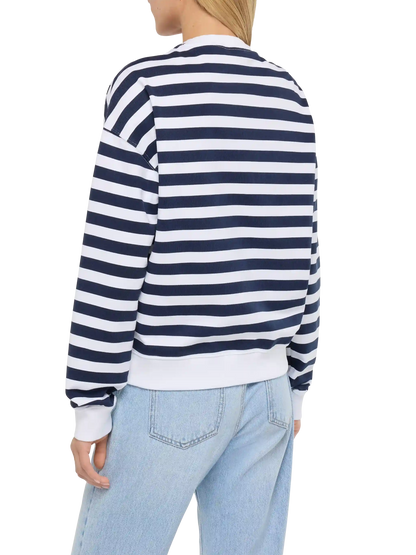 Stardust light cotton sweatshirt with St. Barth beach club embroidery