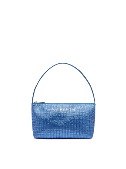 Mini bag Strassy with avio blue rhinestones