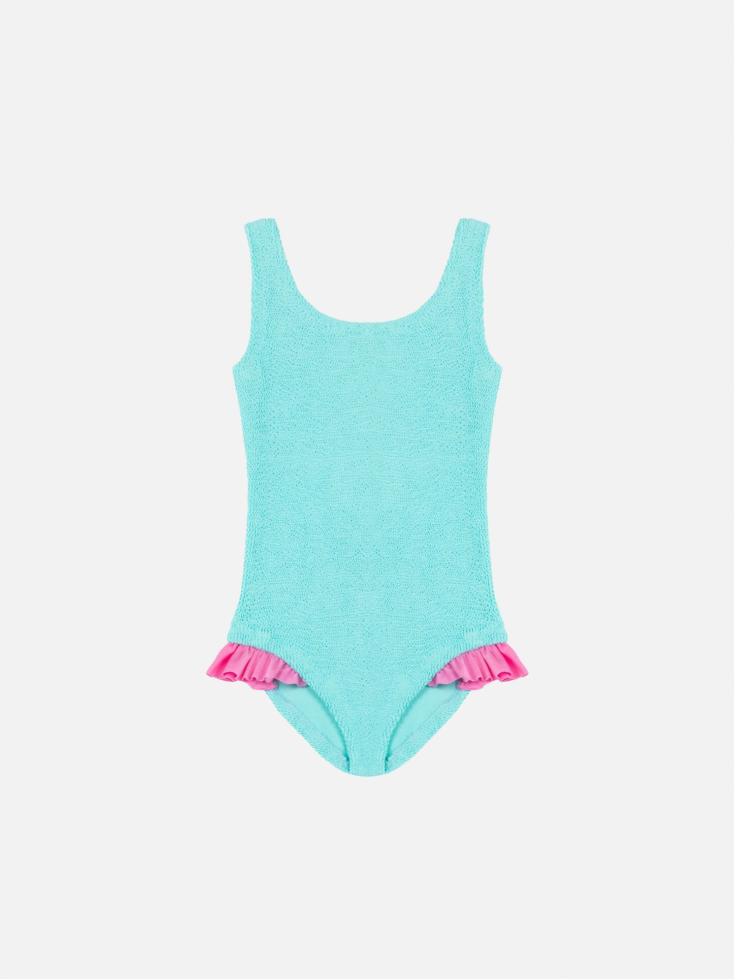 Tiana water green crinckle one-piece swimsuit