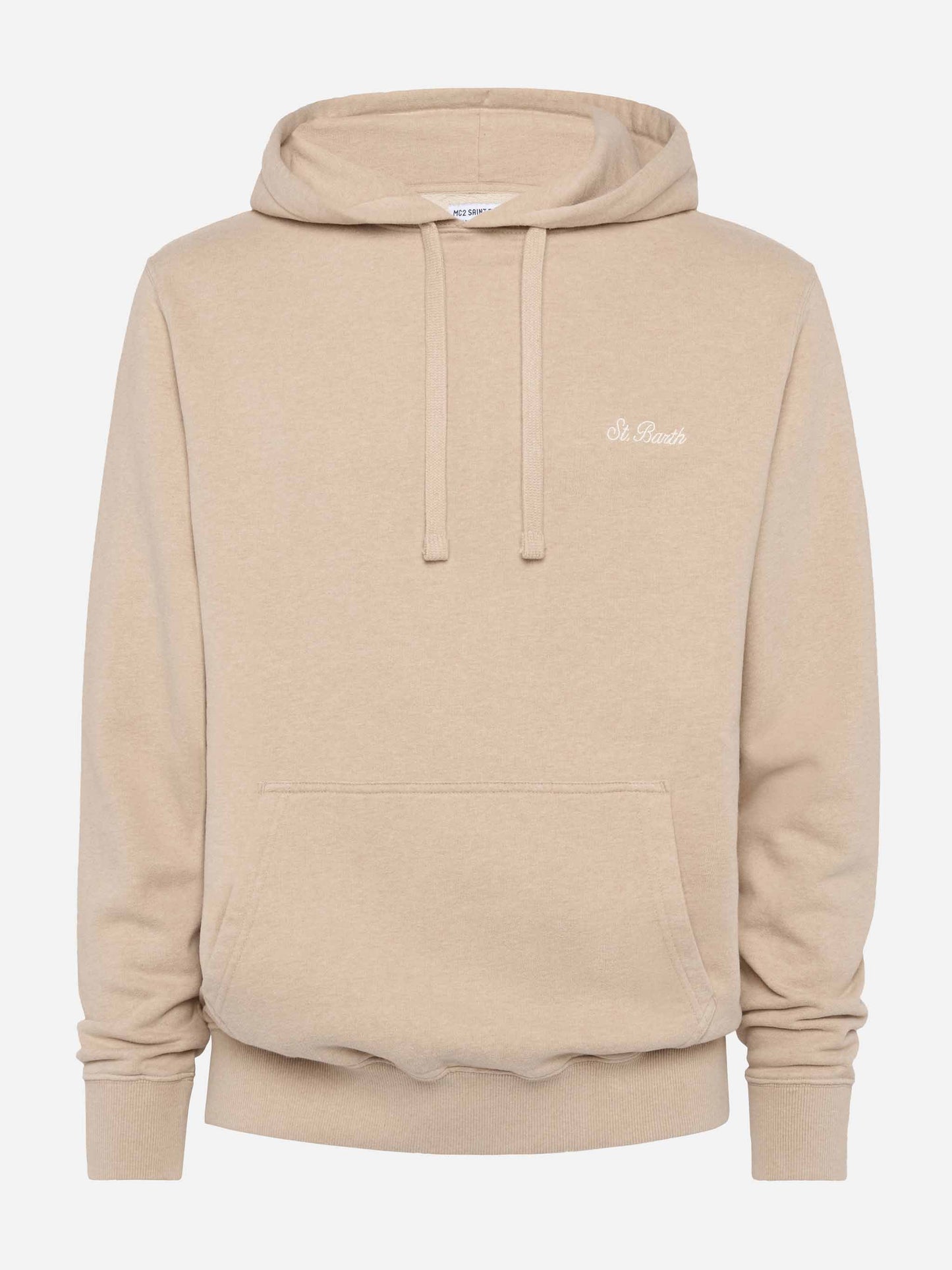 Mélange beige sweatshirt Tribeca with St. Barth embroidery