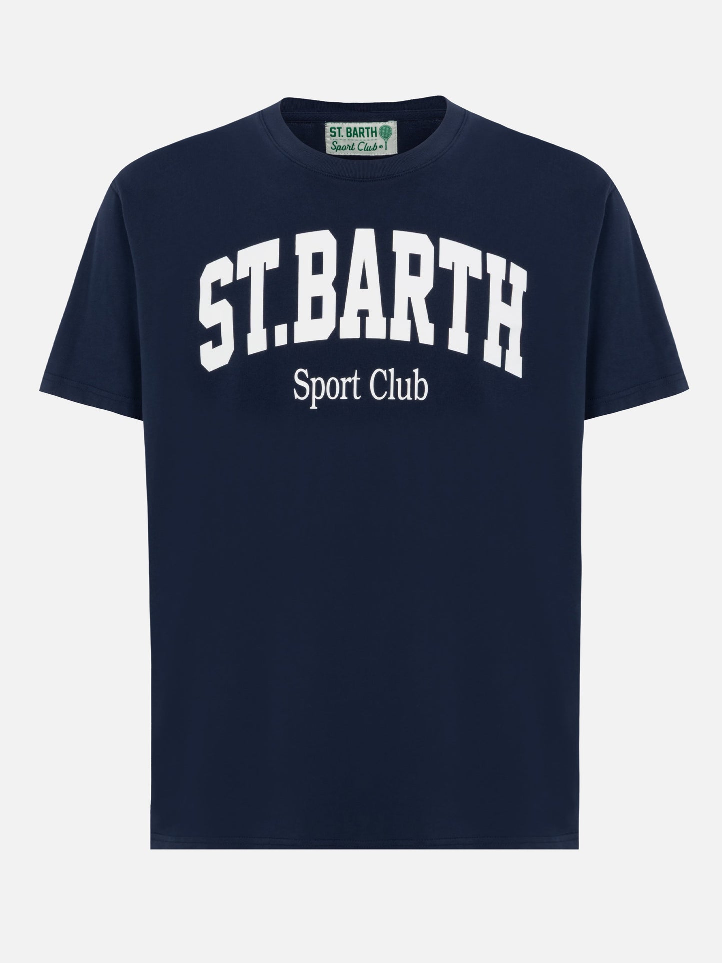 Organic cotton T-shirt with St. Barth sport club print