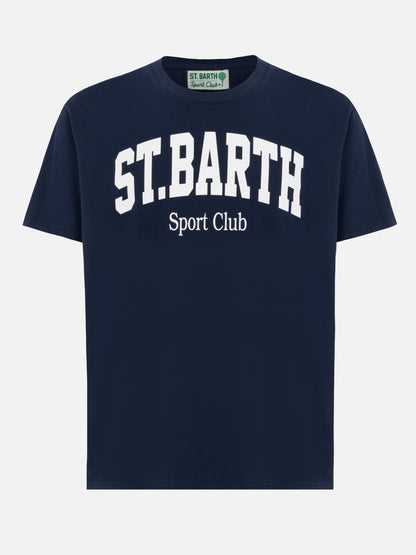 Organic cotton T-shirt with St. Barth sport club print