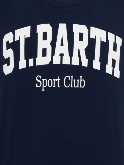 Organic cotton T-shirt with St. Barth sport club print