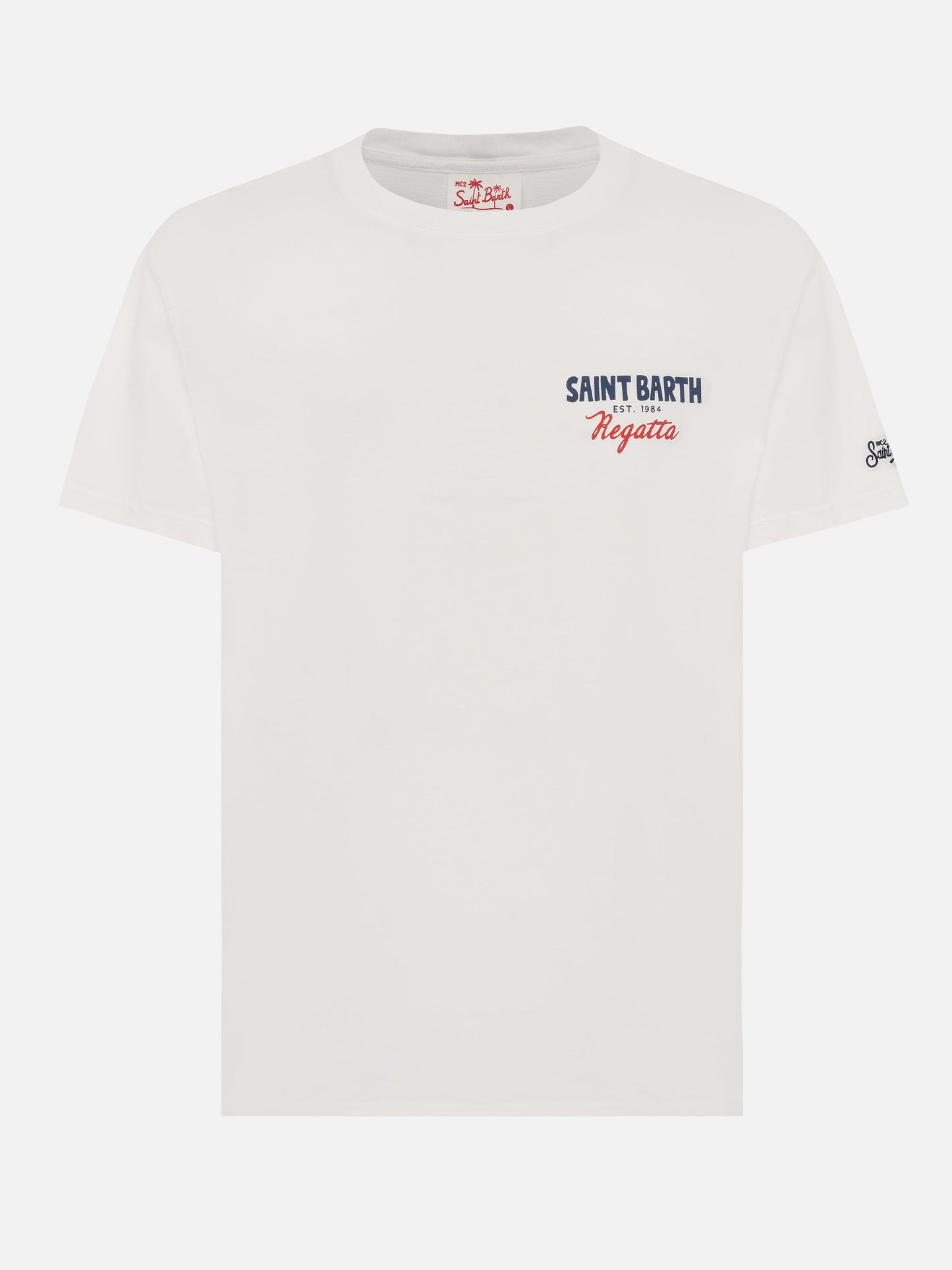 Organic cotton T-shirt with Saint Barth regatta print