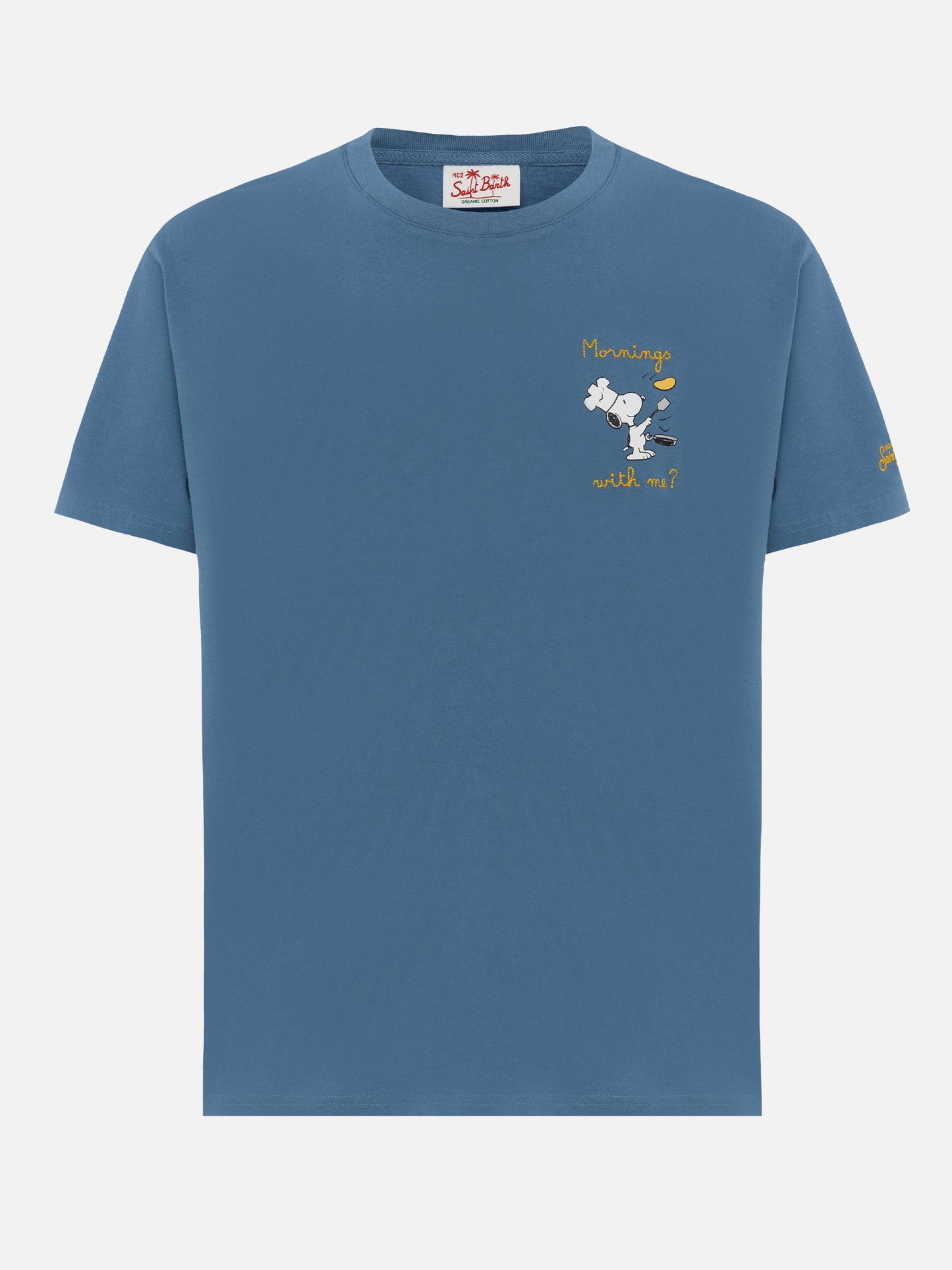 Organic cotton T-shirt with St. Barth Snoopy chef embroidery | SNOOPY PEANUTS® SPECIAL EDITION