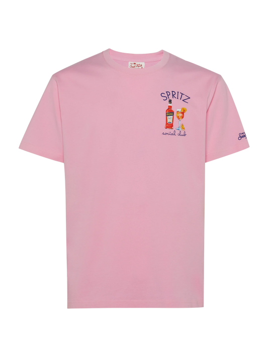 Organic cotton T-shirt with Spritz social club embroidery | APEROL SPECIAL EDITION