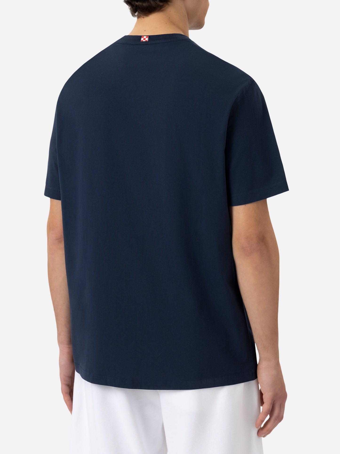 Organic cotton T-shirt with mojito social club embroidery