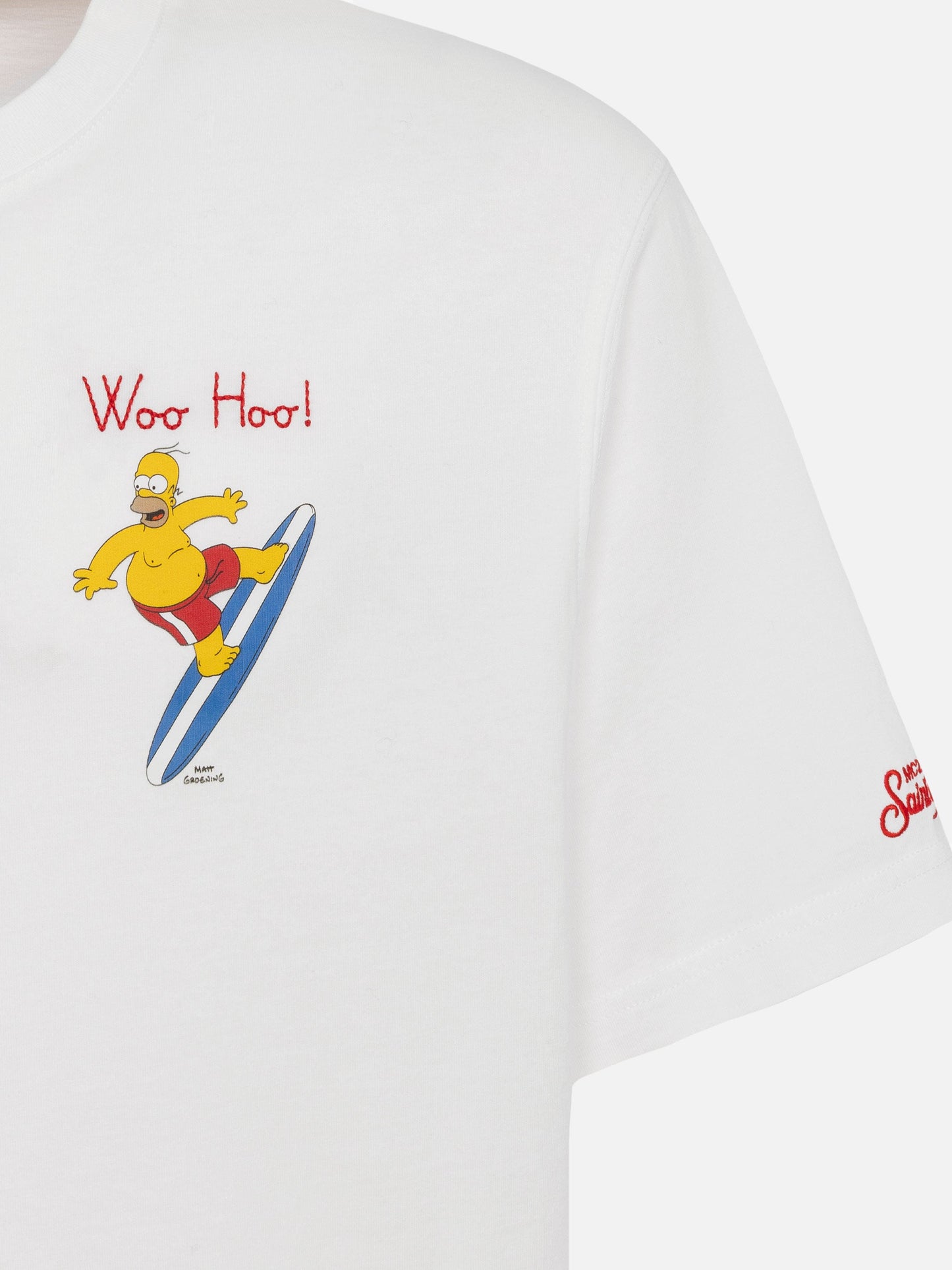 Organic cotton T-shirt with Homer surfer embroidery | THE SIMPSON SPECIAL EDITION
