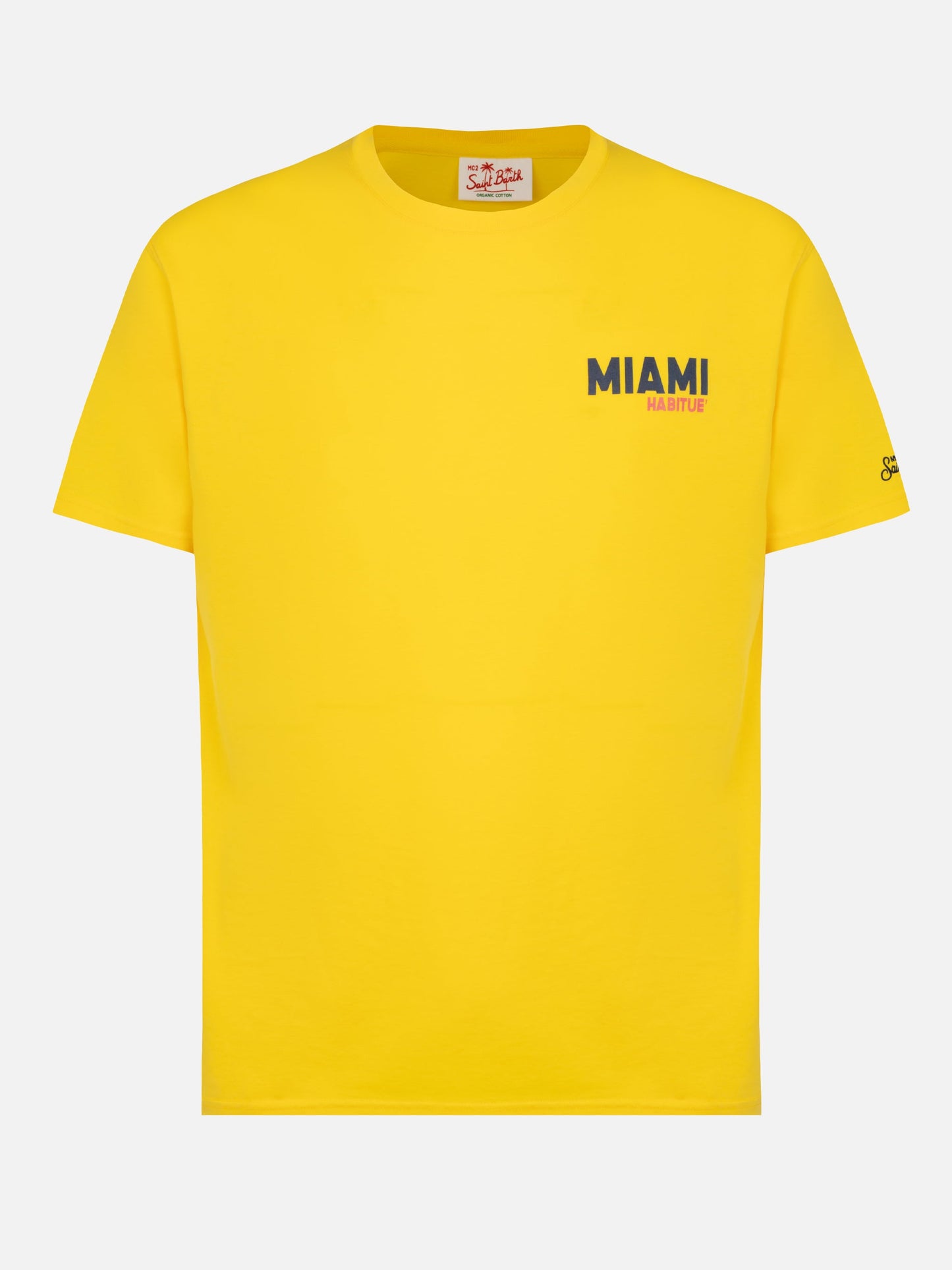 Organic cotton T-shirt with Miami postcard print