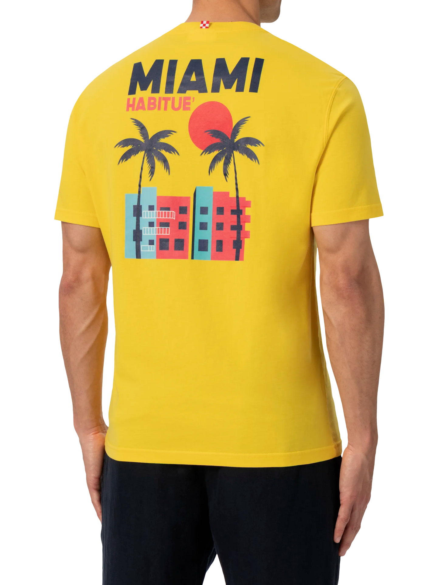 Organic cotton T-shirt with Miami postcard print
