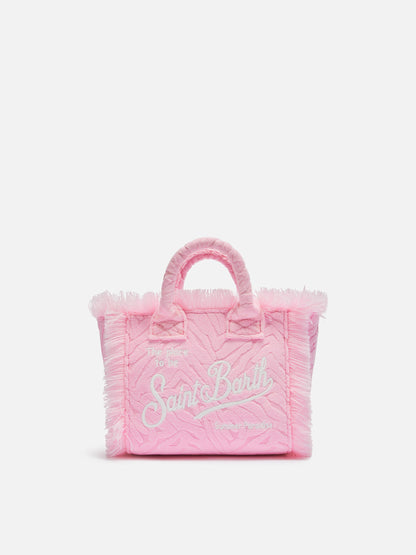 Pink zebra embossed Mini Vanity Sponge Bag - MC2 Saint Barth