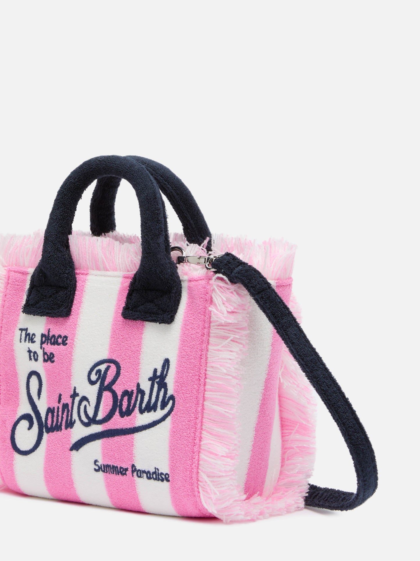 Mini Vanity Sponge Bag with pink striped print