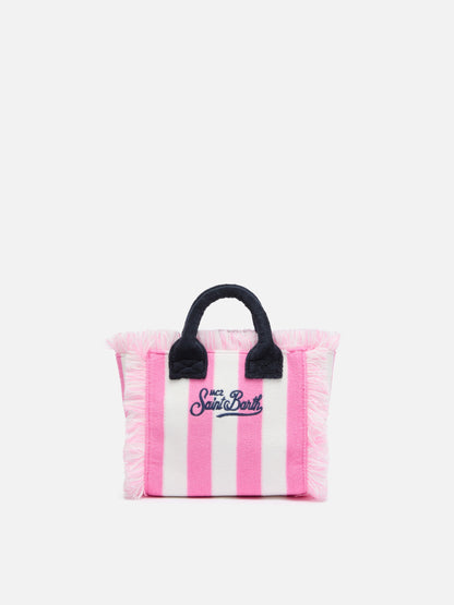 Mini Vanity Sponge Bag with pink striped print